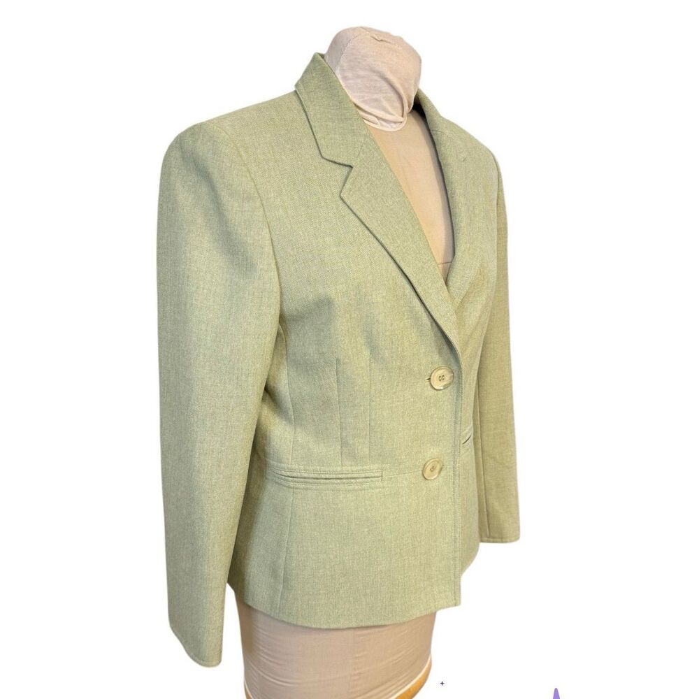 Le Suit Vintage Textured Blazer 2-Button Front Structured Sz. 12 Career Academia - Picture 3 of 14